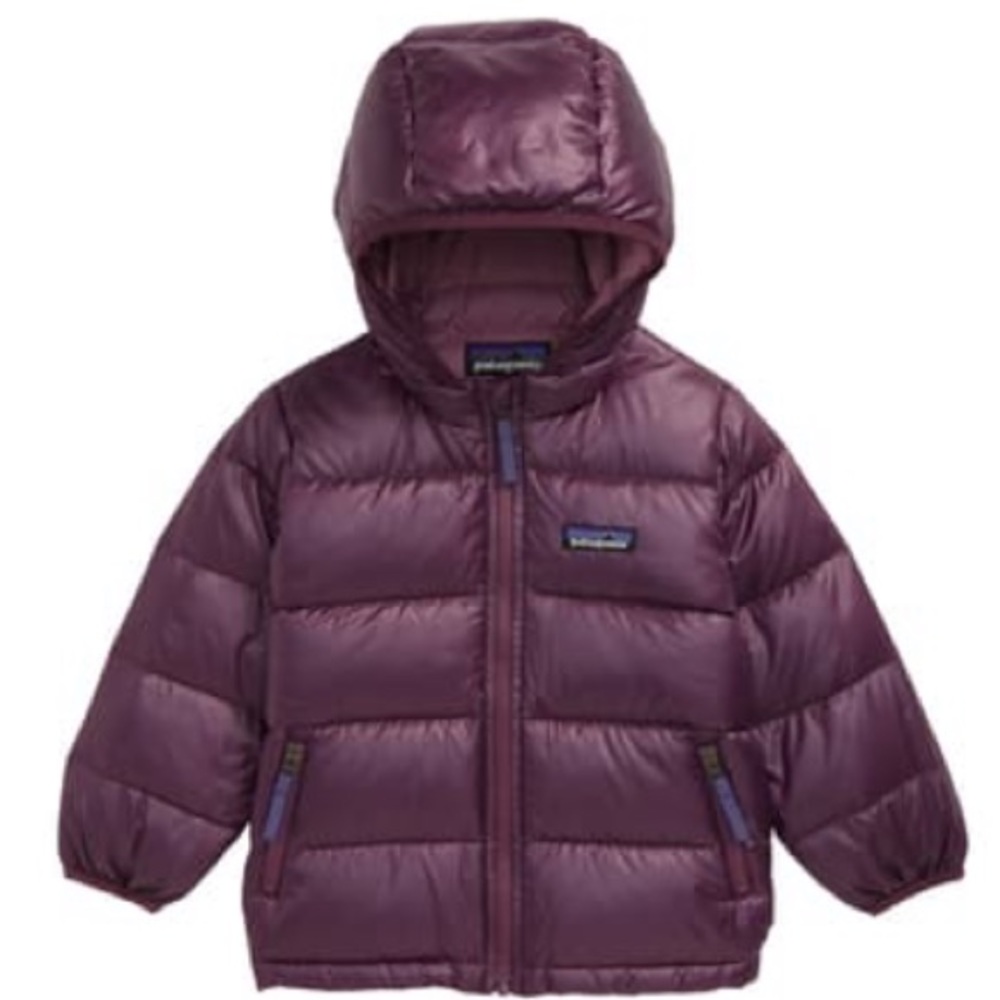 NWT Patagonia Baby Reversible Down Sweater Hoody 600 Fill 3–6M Purple Jacket